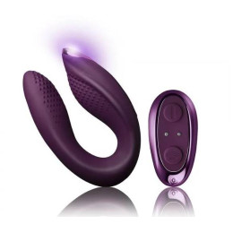 Вибратор для пары с пультом Rock Chick Diva Rocks-Off, силиконовый, фиолетовый, 8.2 х 4.2 см – фото