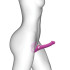 Безремневой страпон M з вібрацією і вакуумної стимуляцією Strap-On-Me, з дистанційним пультом, рожевий, 15.2 х 3.8 см (217096) – фото 6