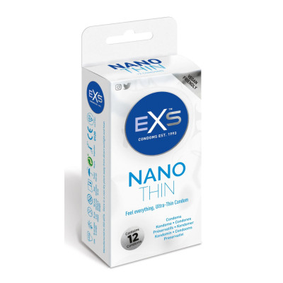Презервативы ультратонкие EXS Nano Thin, латексные, 12 шт. (216233) – фото 1