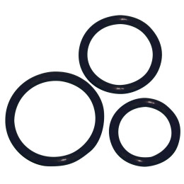 Набор эрекционных колец You2Toys, силиконовые, черные, 3 шт. – фото