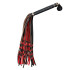 Флоггер с узелками на хвостах Lockink, кожаный, черно-красный, 58 см (216177) – фото 6