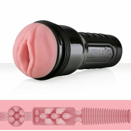 Мастурбатор вагина в колбе Pink Lady Destroya Fleshlight, рельефный, киберкожа, бежевый, 25.4 х 10 см