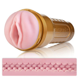 Мастурбатор вагина в колбе Fleshlight STU, рельефный, киберкожа, бежевый, 25 х 10 см