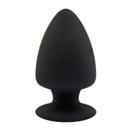 Анальная пробка большая термореактивная Cheeky Love Dream Toys, силиконовая, черная, 13 х 7.5 см