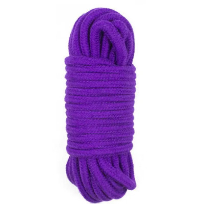 Бондажная веревка, хлопковая, фиолетовая, 5 м (207917) – фото 1