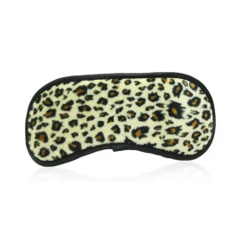 Маска на очі з леопардовим принтом, сатинова, One size – фото