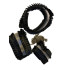 Бондажный комплект ошейник с наручниками, черный (207899) – фото 3