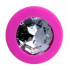 Анальная пробка S с кристаллом, силиконовая, розовая, 7 х 2.7 см (207949) – фото 3