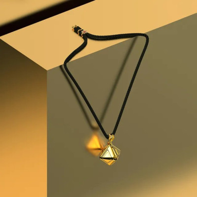 Вибратор для клитора в форме куба Lockink, металл, золотой (217573) – фото 1