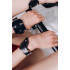 Розпірка з поножами і наручниками THOLD4. 2 Candy Hero, метал і шкіра, чорна (217498) – фото 2