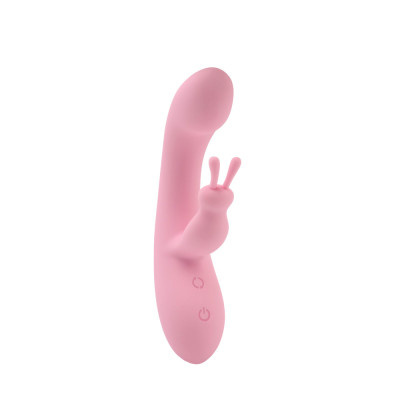 Вибратор-кролик Jumping Rabbit Aphrovibe Chisa, силиконовый, розовый, 19.5 х 3.6 см (217937) – фото 1