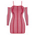 Платье сексуальное, сетка, красное, one size (40250) – фото 3