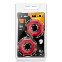 Набір ерекційних кілець Stay Hard Nutz, червоні, 2.5 см – фото