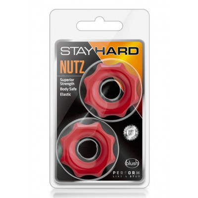 Набір ерекційних кілець Stay Hard Nutz, червоні, 2.5 см (42566) – фото 1