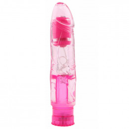 Вібратор реалістичний Crystal Jelly, рожевий, 16.2 х 3.5 см – фото