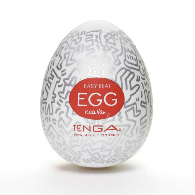 Мастурбатор Tenga Keith Haring Egg Party, прозрачный (43075) – фото 1