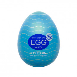 Мастурбатор с охлаждающим эффектом Tenga Egg Wavy Cool Edition, прозрачный – фото