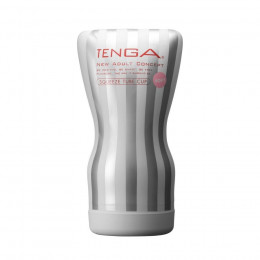Мастурбатор Tenga Gentle Soft Case Cup, біло-сріблястий, 15.5 х 8 см – фото