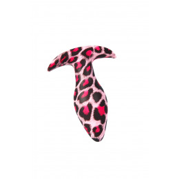 Анальная пробка в расцветке леопард NO TABOO, розовая, 10 х 4.5 см