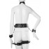 Комплект для бандажа с ошейником, наручниками, поясом на талию и бедра, поножами TABOO черный, р. 44-48 (M-XL) (43721) – фото 4