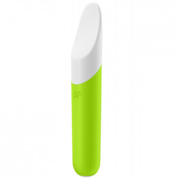 Вибропуля Satisfyer (Сатисфаэр) Ultra Power Bullet 7 силиконовая зеленая, 13.4 см х 2.3 см