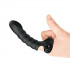 Вибронасадка на палец с ребристыми вставками Baile черная, 13 см х 2.6 см (43523) – фото 7