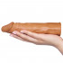 Реалистичная насадка на пенис для удлинения Lovetoy коричневая, 19 см х 3 см (43516) – фото 2