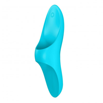 Вибратор на палец из силикона для точечной стимуляции голубой, 12 см х 3.5 см (43805) – фото 1