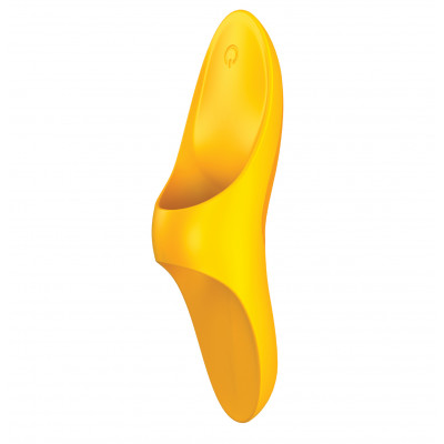 Вибратор на палец из силикона для точечной стимуляции желтый, 12 см х 3.5 см - секс шоп (43804) – фото 1