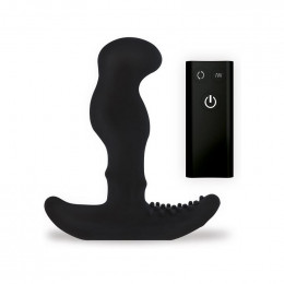 Вибромассажер с жемчужным массажем ануса и влагалища Nexus черный, 13 см х 4 см – фото