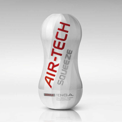 Мастурбатор Tenga Air Tech Squeeze Gentle с вакуумным эффектом, белый, 17 см х 8 см (43054) – фото 1