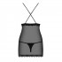 Напівпрозора сексуальна чорна сорочка з мереживом L/XL (36055) – фото 8
