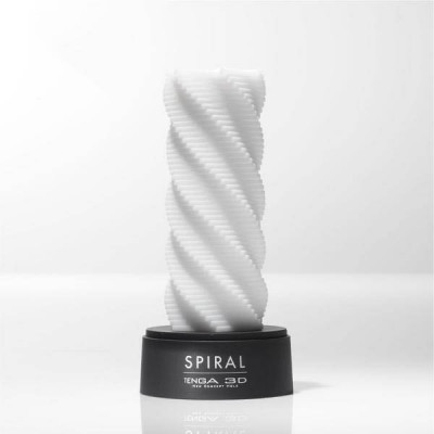 Мастурбатор со спиралевидным рельефом Tenga 3D Spiral белый, 25 см х 8 см (43047) – фото 1