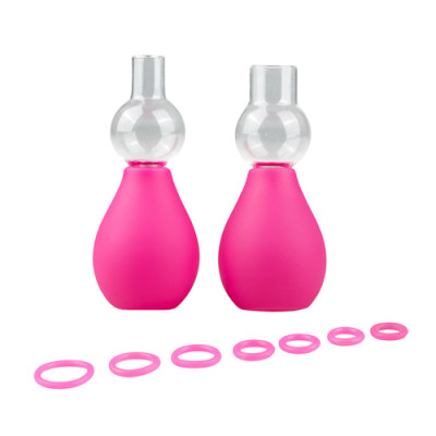Вакуумные помпы для сосков EasyToys розовые, 6.2 см х 0.6-1.2 см (43144) – фото 1