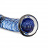 Фалоімітатор ребристий зі скла Gildo синій, 18 см х 3.5 см (43266) – фото 4