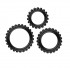 Набор эрекционных колец рельефных Baile черных, 3 шт (43931) – фото 2