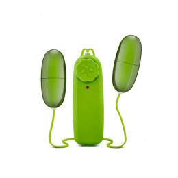 Двойное виброяйцо с проводным пультом Blush зеленое, 5.3 см х 2.4 см – фото
