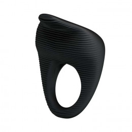 Эрекционное кольцо с вибрацией Baile черное, 6 см х 2.5 см – фото