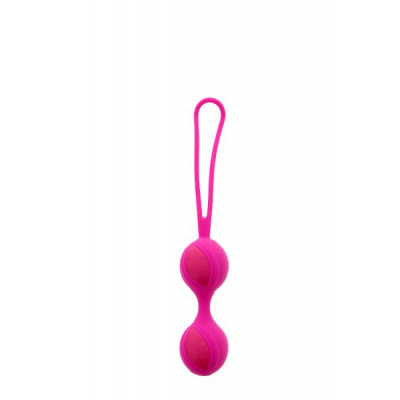 Вагінальні кульки рожеві на жорсткому зчепленні GOOD VIBES (36938) – фото 1