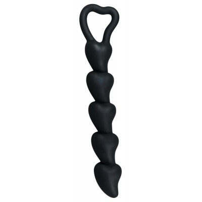 Чорна анальна ялинка з сердечками (21015) – фото 1