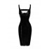 Сукня з глянцевого вінілу з розрізом на блискавці і відкритою спиною Noir Handmade чорне, M (43572) – фото 4