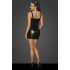 Сукня-міні сексуальне з вінілу, з мереживним бюстом, блискавка спереду Noir Handmade чорне, S (43560) – фото 4