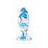 Анальная пробка на присоске с рельефной ножкой, с узором, белая, 12.6 х 4.4 см (43607) – фото 2