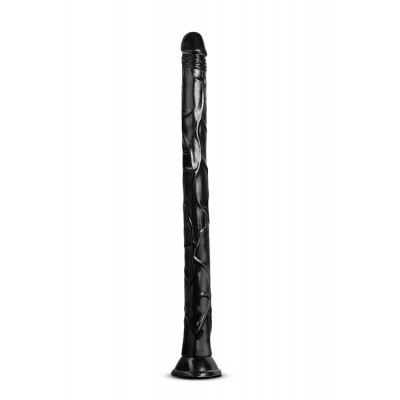 Фаллоимитатор на присоске Blush длинный, черный, 45.7 х 3.8 см (42634) – фото 1