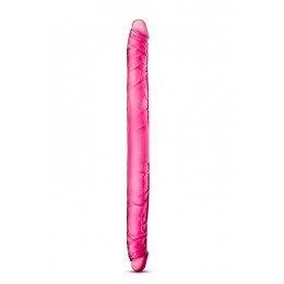 Фаллоимитатор двухсторонний реалистичный Blush розовый, 40.6 х 3.7 см – фото