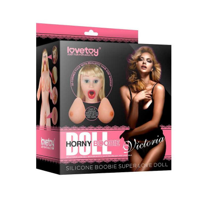 Секс-лялька Victoria Lovetoy блондинка, 3 отвори, Бежева, 165 см (42791) – фото 1