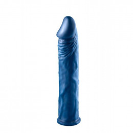 Насадка на пенис удлиняющая, синяя, 19 х 4 см – фото