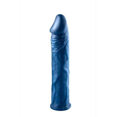 Насадка на пенис удлиняющая, синяя, 19 х 4 см (41725) – фото 1