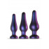 Набір з трьох анальних пробок для новачків, фіолетові (40149) – фото 4