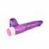 Вибратор с яичками, реалистичный, на батарейках, фиолетовый, 20 х 3.5 см (42925) – фото 4